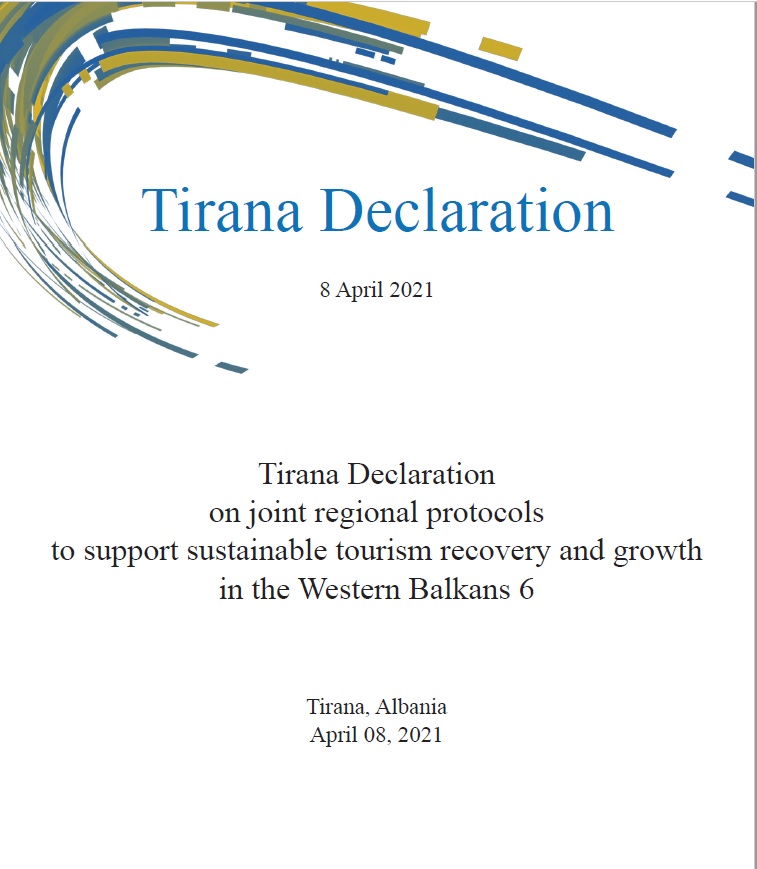 Tirana Declaration on Joint Regional Protocols to Support Sustainable Tourism Recovery and Growth in the Western Balkans