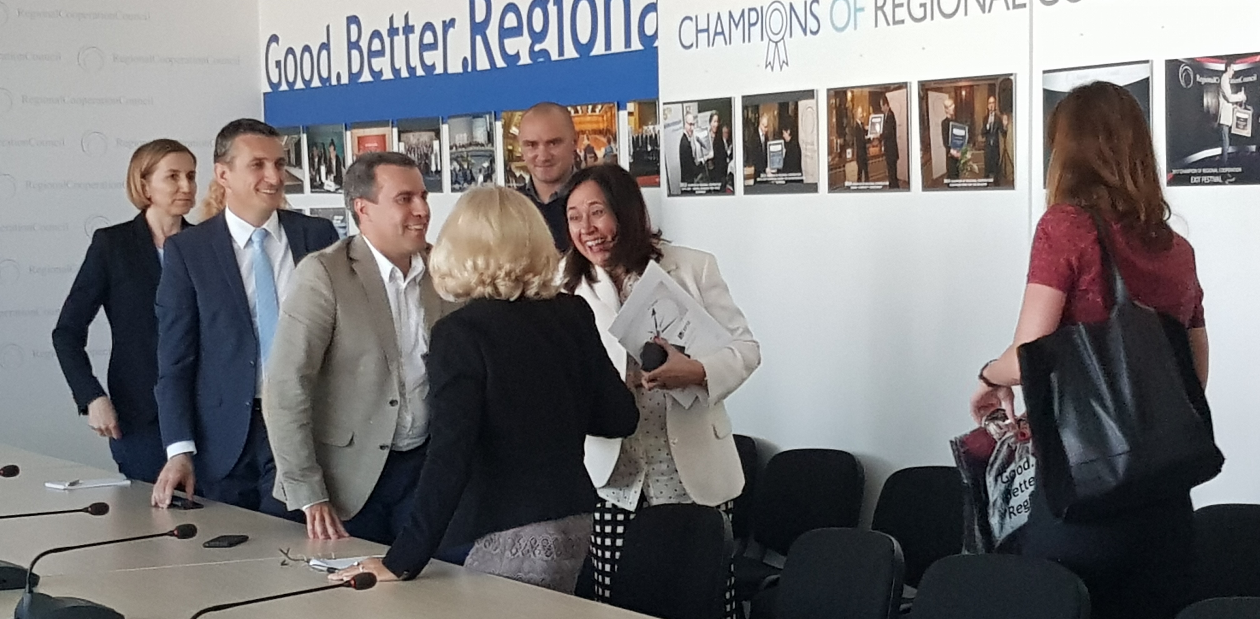 Genoveva Ruiz Calavera, Director for the Western Balkans at EC’s DG NEAR visits RCC’s Secretariat in Sarajevo, 2 July 2018 (Photo: RCC/Selma Ahatovic-Lihic)