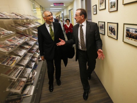 RCC Secretary General, Hido Biscevic (right), welcomed Director General for Enlargement of the European Commission, Stefano Sannino, at RCC premises in Sarajevo, BiH, on 16 November 2011. (Photo RCC/Dado Ruvic)
