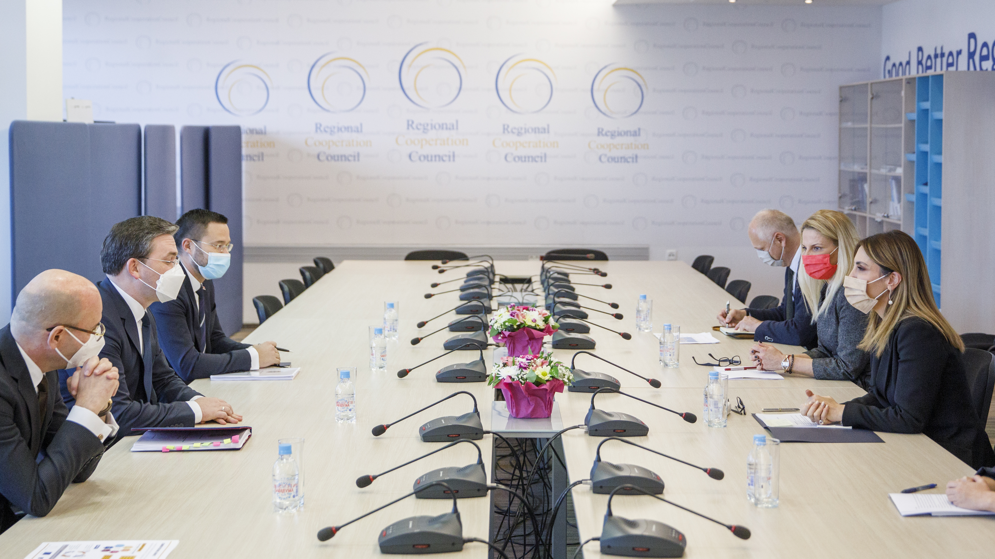 RCC hosted the Minister of Foreign Affairs of Serbia, Nikola Selaković, in its Sarajevo headquarters on 17 March 2021 (Photo: RCC/Armin Durgut)