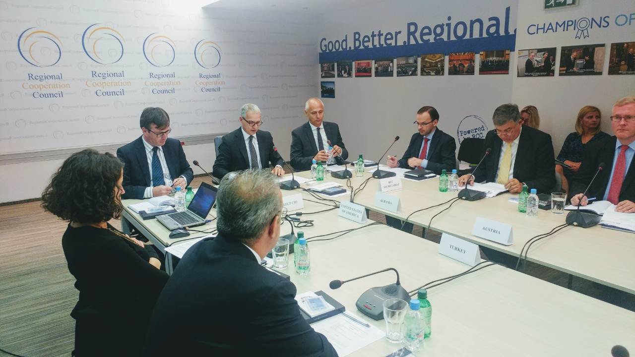 Meeting of the RCC Board, held on 18 October 2017 in Sarajevo. (Photo: RCC/Alma Arslanagic-Pozder)