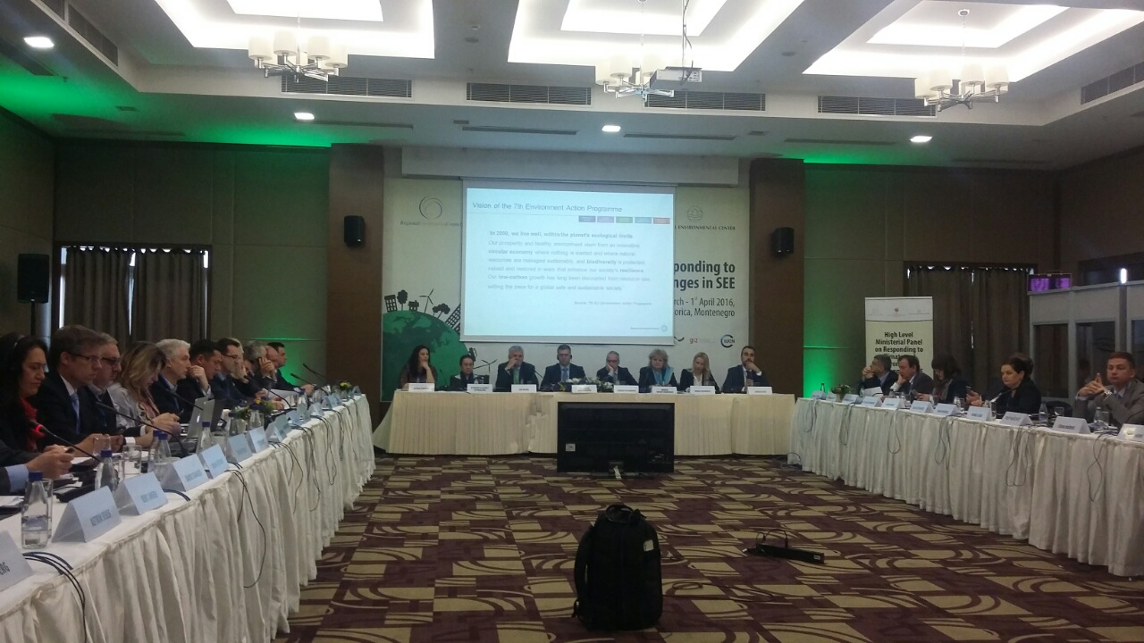 The First High Level Ministerial Panel on Responding to Climate and Environmental Challenges in South East Europe (SEE) took place in Podgorica on 1 April 2016. (photo: RCC/Nenad Sebek)