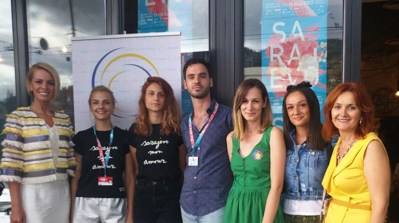 RCC and authors of student movies at the 23rd Sarajevo Film Festival, on 18 August 2017 in Sarajevo, BiH. (Photo: Alma Arslanagic-Pozder)