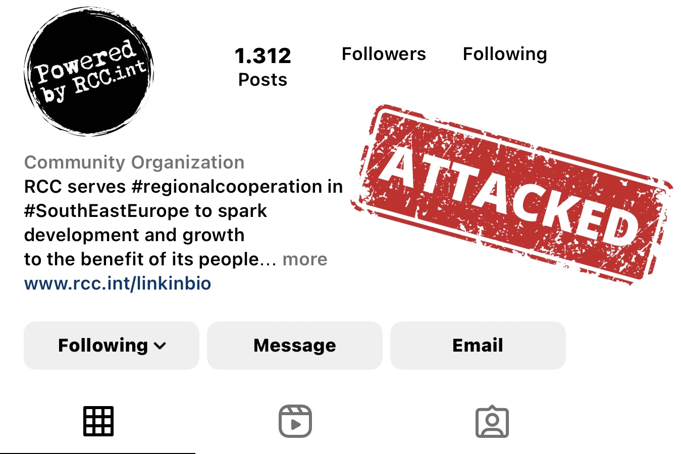 RCC Instagram under attack (Photo: RCC)