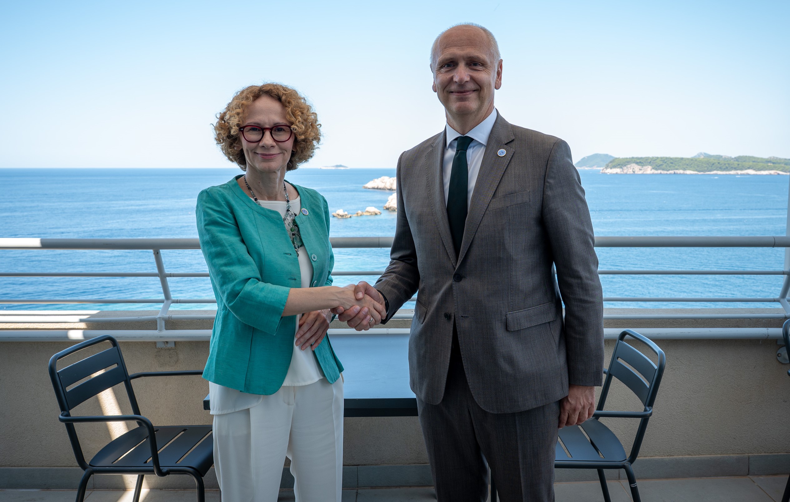 RCC Secretary General Amer Kapetanović met with NATO Deputy Secretary General Radmila Šekerinska on the margins of the Dubrovnik Forum on 12 July 2025 (Photo: RCC/Srdjan Kurajica)