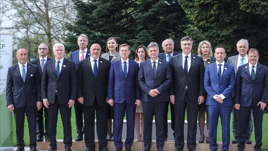 RCC Secretary General, Goran Svilanovic (top first-left), at the SEECP Summit held at Brdo pri Kranju Slovenia, on 24 April 2018. (Photo: Aleš Beno - Anadolu Agency)