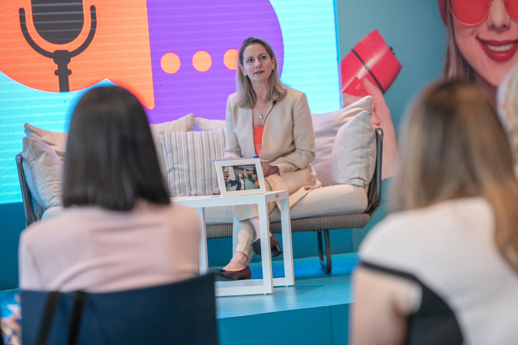 Pranvera Castrati, RCC's CRM Coordinator, speaking at the Final Conference on Youth Policy Lab on Youth Unemployment (WBYL), in Budva on 14 June 2022 (Photo: RCC/Danilo Papic)