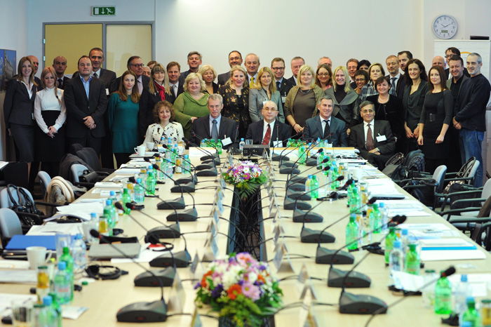 Participants of the international seminar ‘South East Europe 20 Years On: Transformation from State to Public Broadcasting’, held in RCC premises on 14 November 2011, in Sarajevo, Bosnia and Herzegovina. (Photo RCC/Midhat Poturovic)