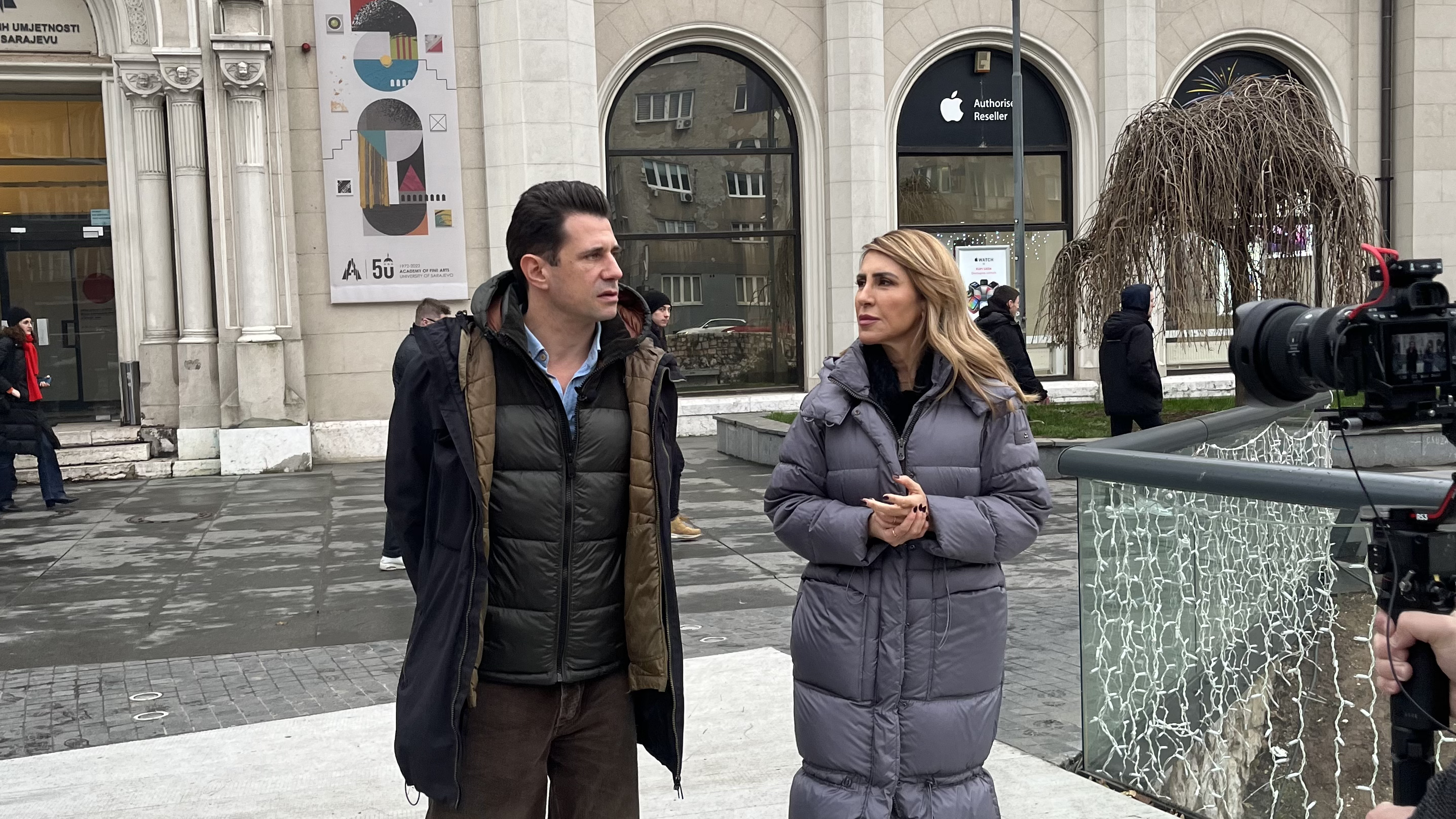 RCC Secretary General Majlinda Bregu with actor Alban Ukaj in Sarajevo (Photo: RCC)