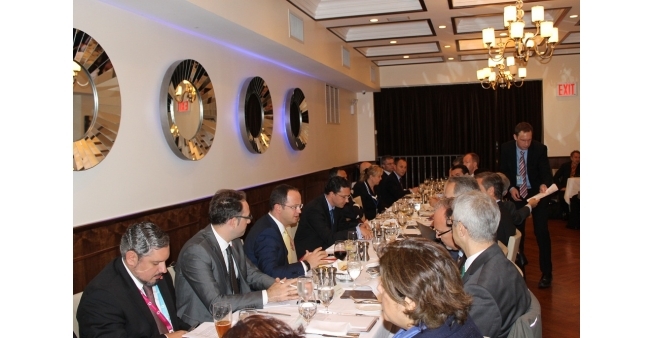 Informal meeting of the SEECP Foreign Ministers, hosted by Daniel Mitov, Bulgarian Minister of Foreign Affairs and current SEECP Chair in Office, held on 30 September in New York. (Photo: Ministry of Foreign Affairs of Albania) 