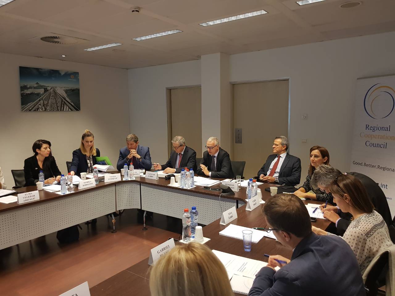 Participants of the 1st Meeting of the Lead Negotiators on Mutual Recognition of Professional Qualifications, in Brussels on 8 October 2018 (Photo: RCC/Nadja Greku)