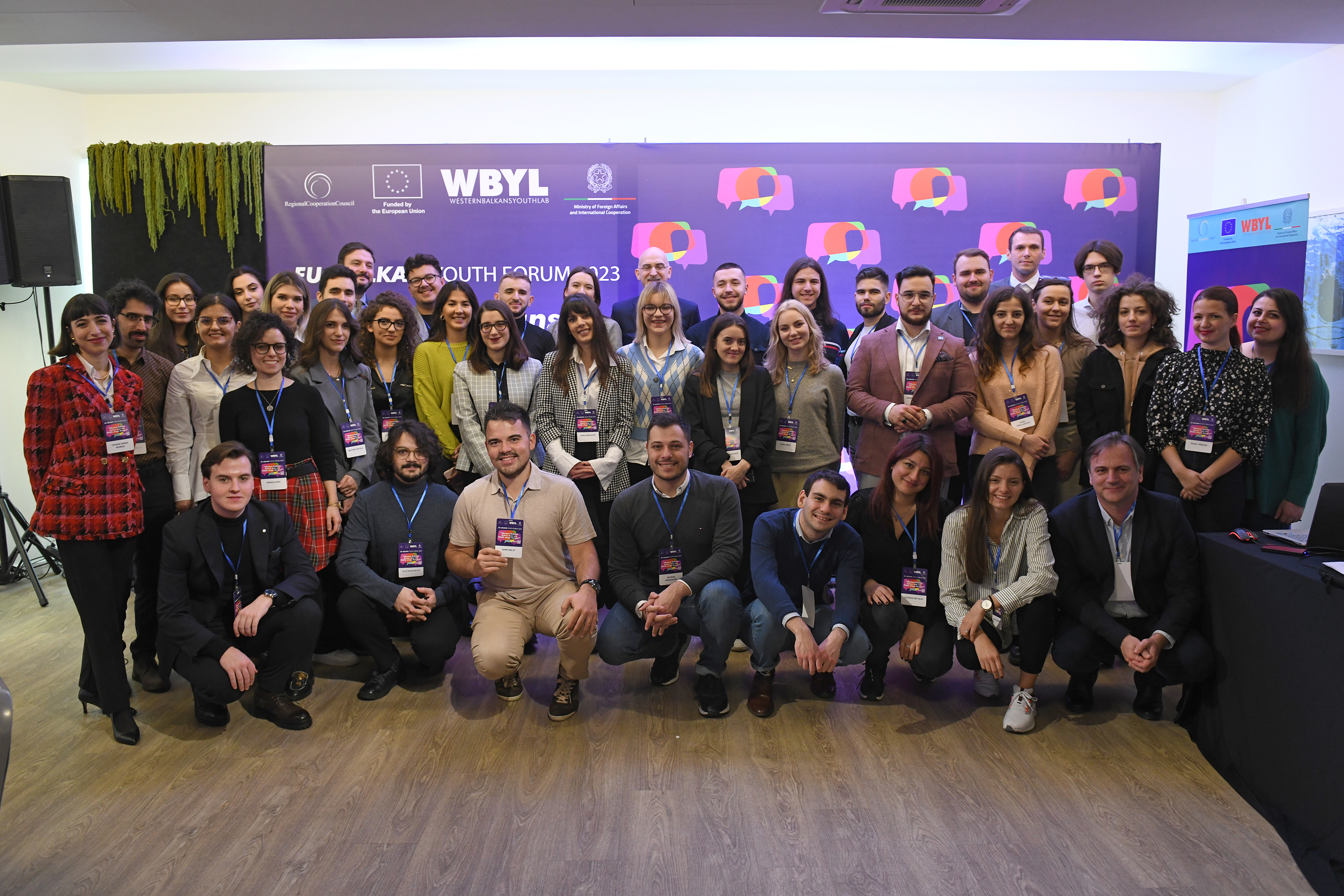 Participants of the EU Balkan Youth Forum which took place 13-15 December 2023 in Novi Sad (Photo: RCC/Nemanja Brankovic)