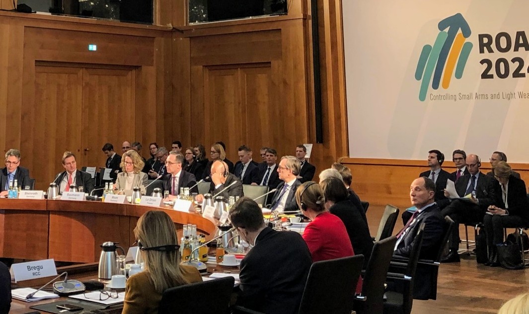RCC Secretary General Majlinda Bregu took part of the high-level meeting of the Franco-German Coordination Initiative on Small Arms and Light Weapons Control in the Western Balkans, taking, in Berlin on 31 January 2020 (Photo: Twitter)