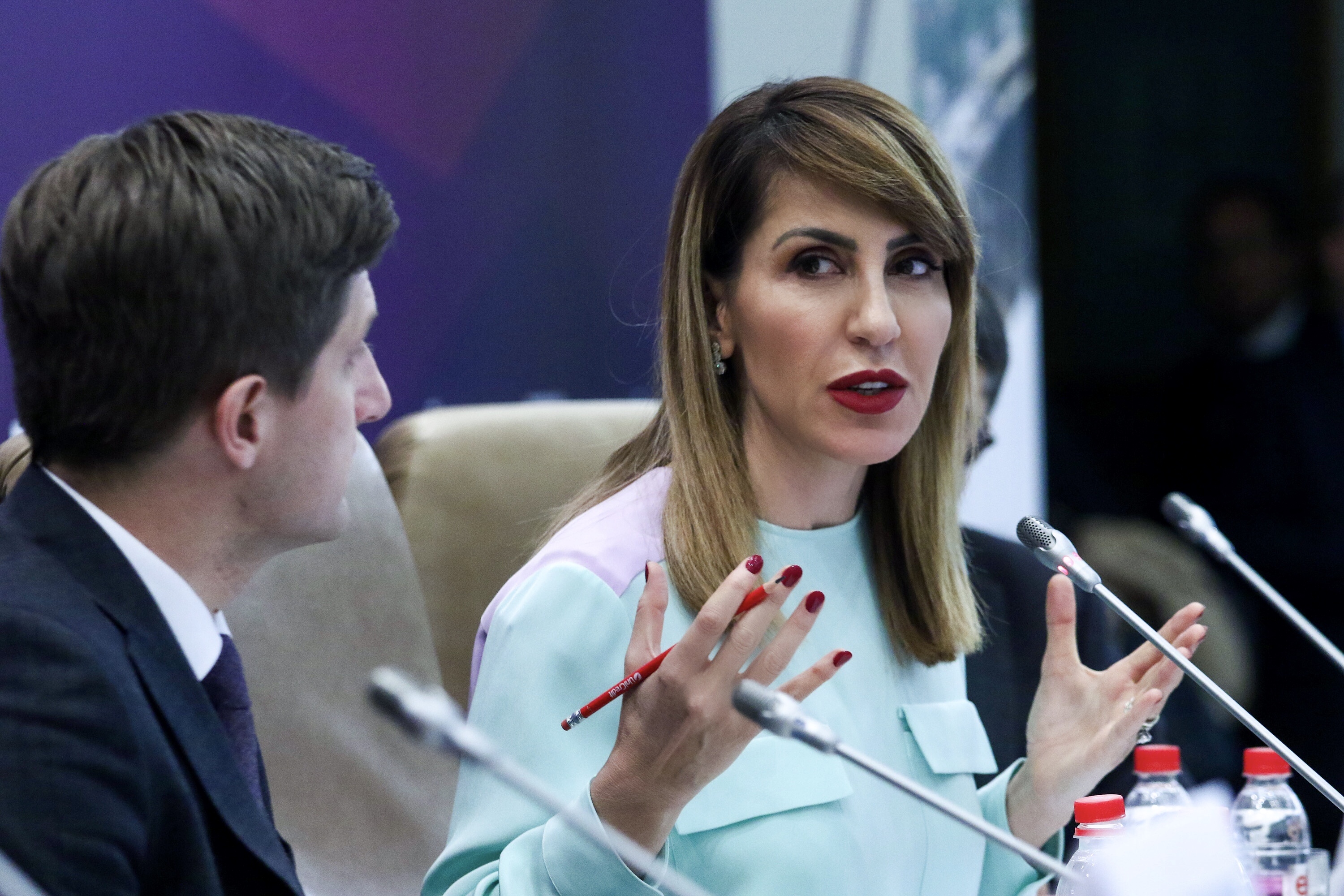 Majlinda Bregu, Secretary General of the Regional Cooperation Council (RCC) at the Annual Meeting and Business Forum of the European Bank for Reconstruction and Development (EBRD) in Sarajevo on 9 May 2019 (Photo: RCC/Armin Durgut)