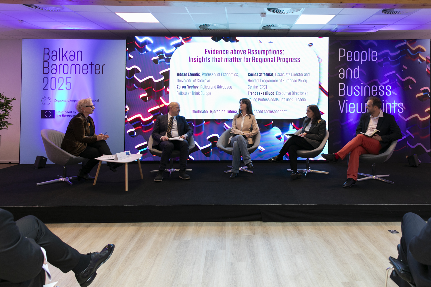 Panel discussion on Balkan Barometer 2025 data presented in Brussels on 11 December 2025 (Photo: RCC/Laure Geerts)