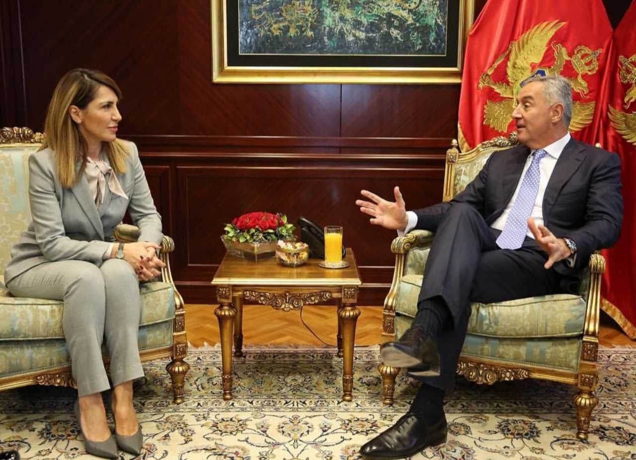 Majlinda Bregu, Secretary General of the Regional Cooperation Council (RCC) met with Milo Đukanović, President of Montenegro, in Podgorica on 21 February 2019 (Photo: Courtesy of the Presidency of Montenegro)