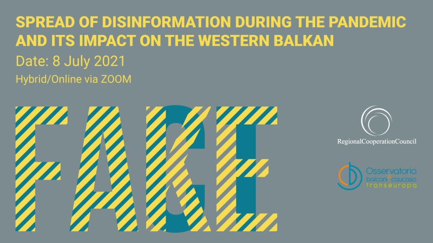 Regional Disinformation Conference ‘Spread of disinformation during the pandemic and its impact on the Western Balkans’ (Design: RCC/Samir Dedic)
