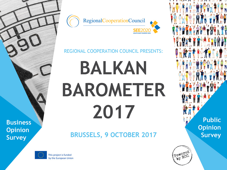 RCC presents Balkan Barometer 2017 on 9 October 2017 in Brussels. (Photo: RCC)