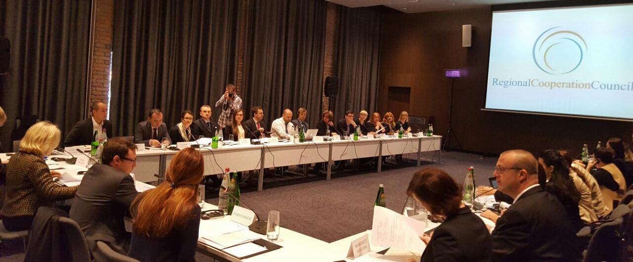 Representatives of the Ministries of Justice and Judicial Training Institutions (JTI) of Western Balkans and Turky gathered at the Coordination meeting under the auspices of the Regional Cooperation Council in Belgrade on 10 November 2016 (Photo: RCC/Elvira Ademovic)