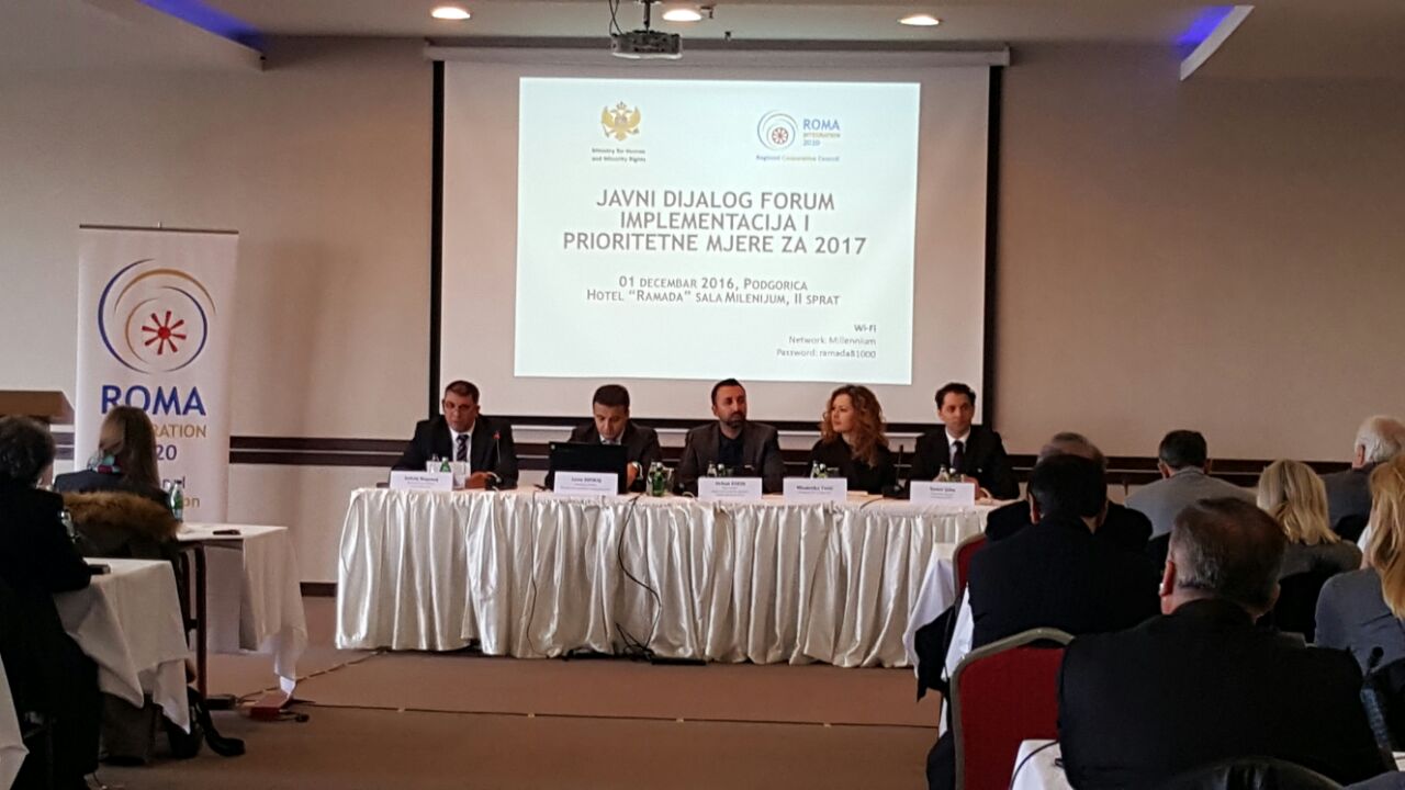 Roma Integration 2020: at Public Dialogue Forum on implementation and priority measures on Roma issues in Podgorica, 1 December 2016 (Photo: RCC/Aleksandra Bojadjijeva)