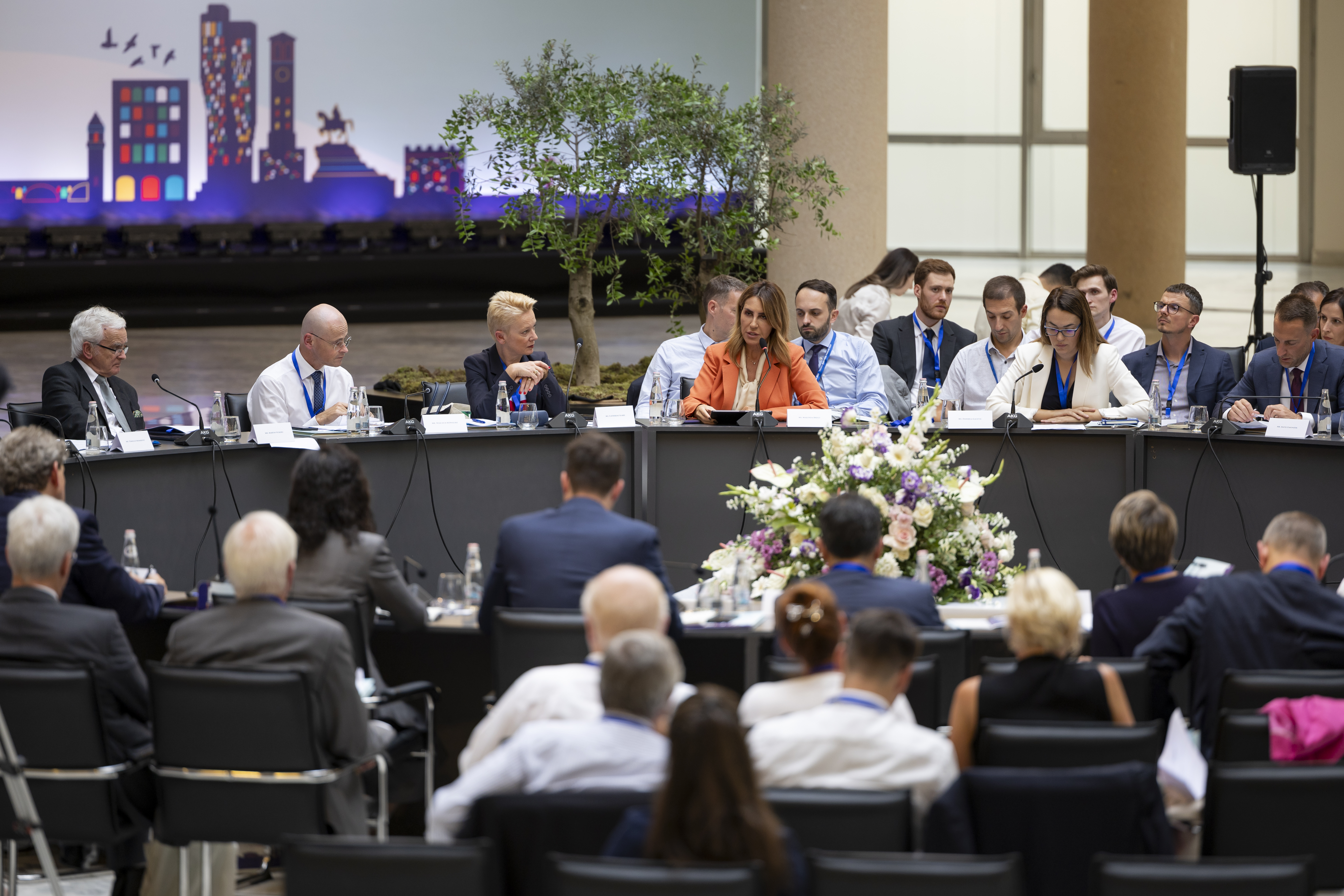 RCC Secretary General Majlinda Bregu at the Berlin Process Forum of Economy Ministers in Tirana on 26 September 2023 (Photo: RCC/Ani Media)