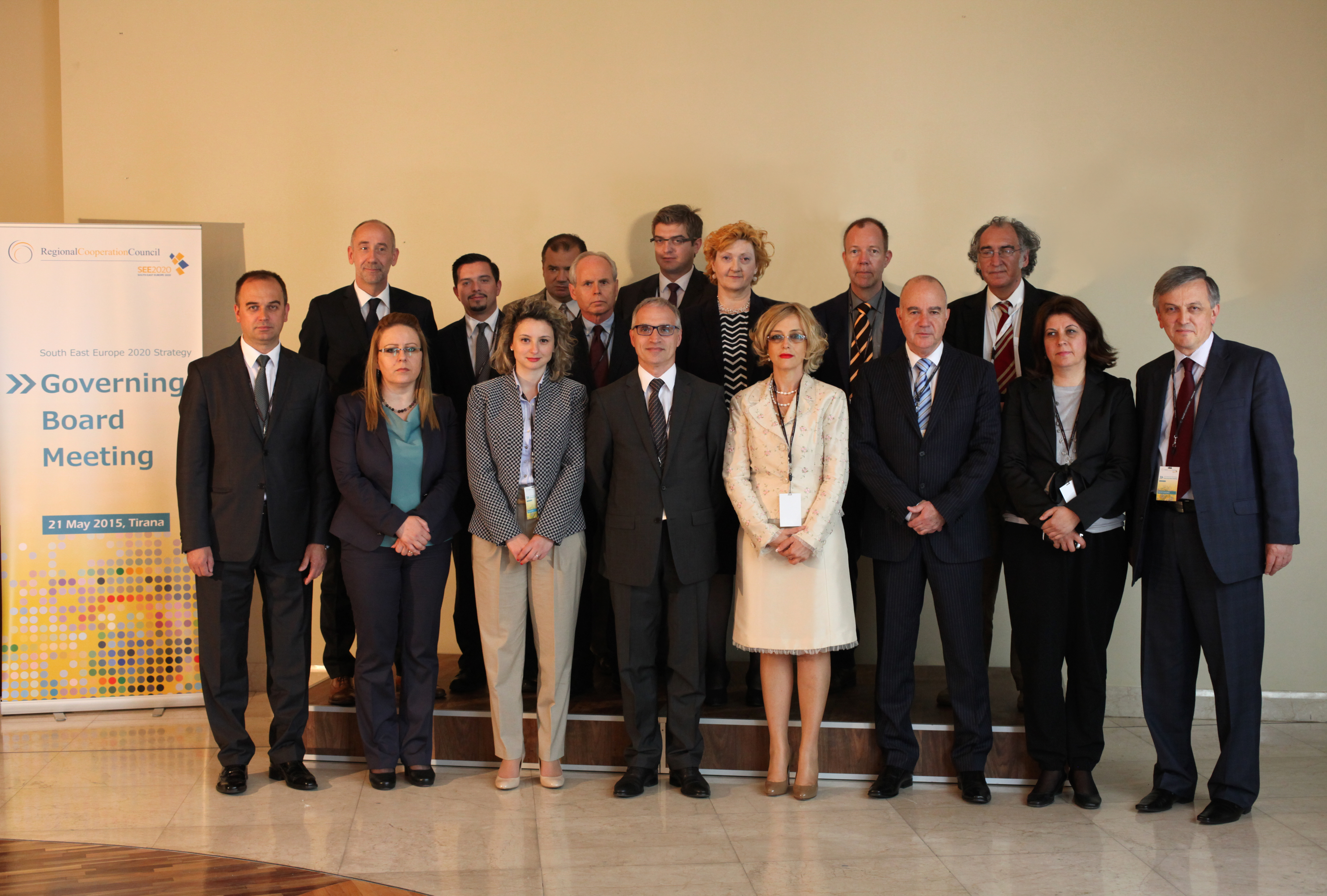 Participants of the second South East Europe 2020 Strategy (SEE 2020) Governing Board meeting, held on 21 May in Tirana, Albania. (Photo: RCC)