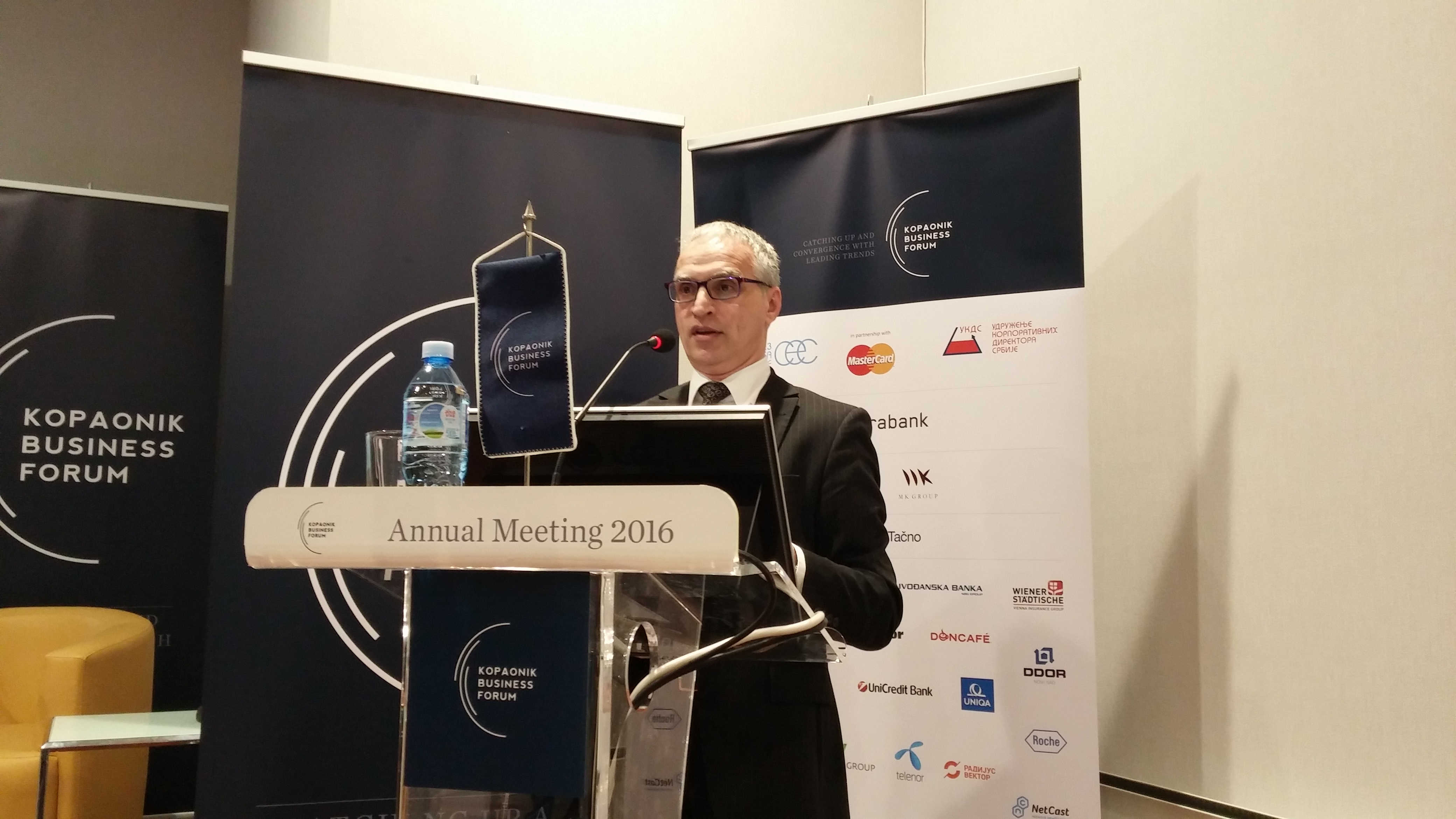 RCC Secretary General, Goran Svilanovic, takes part in the 23rd Kopaonik Business Forum, on 8 March 2016. (Photo: RCC/Sanjin Arifagic)