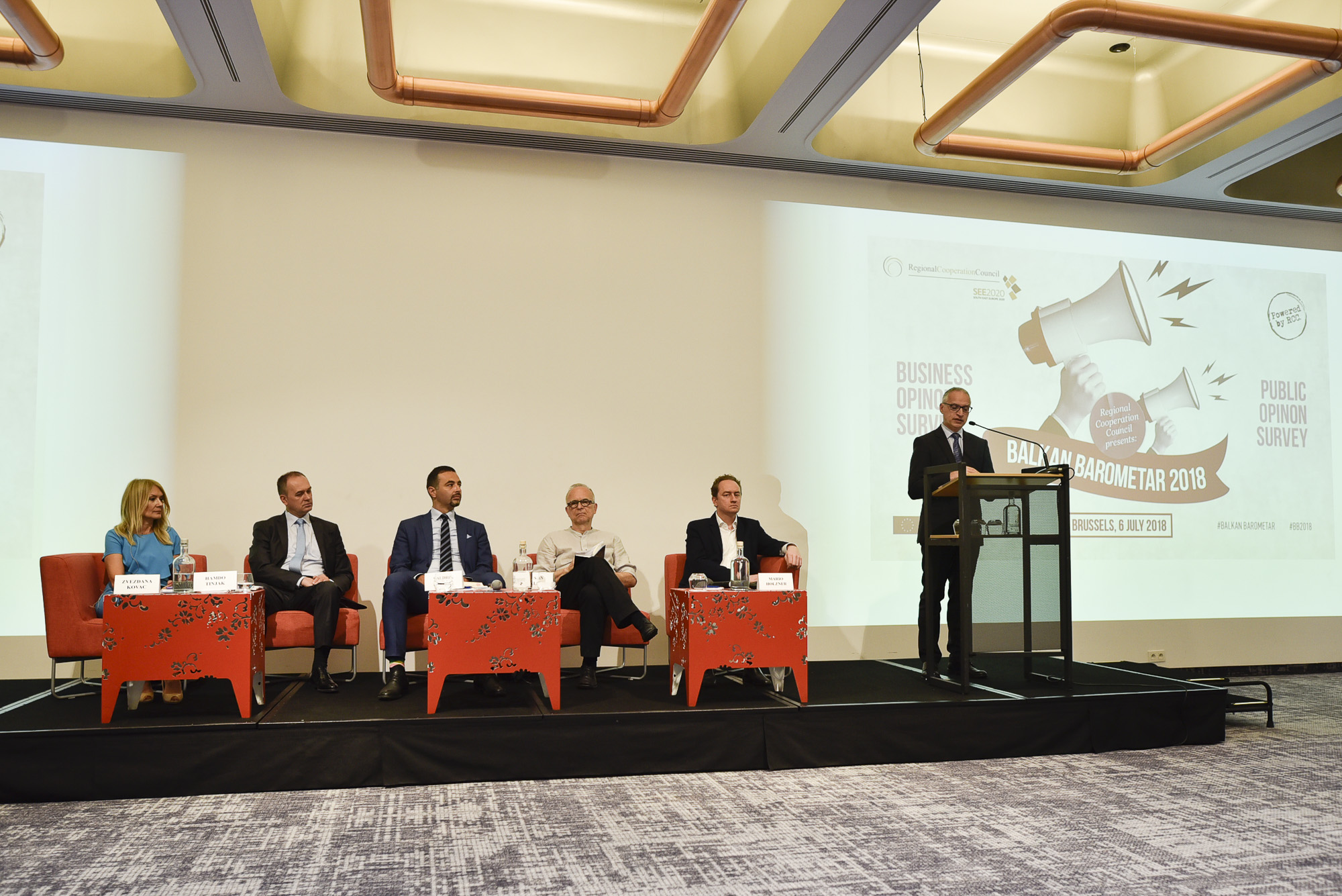 Goran Svilanovic, Secretary General of the Regional Cooperation Council (RCC) presents Balkan Barometer 2018, in Brussels, 6 July 2018 (Photo: RCC/Jerome Hubert)