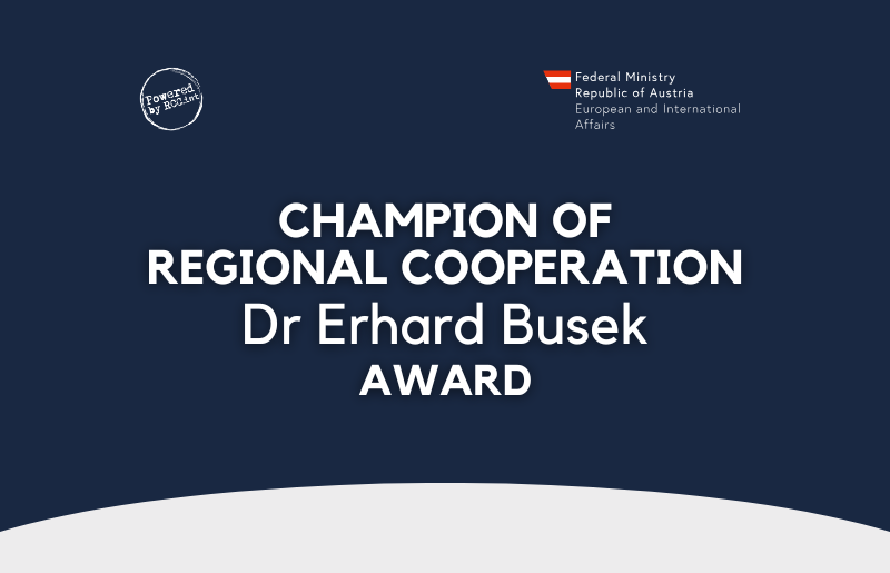 Champion of Regional Cooperation Dr Erhard Busek award