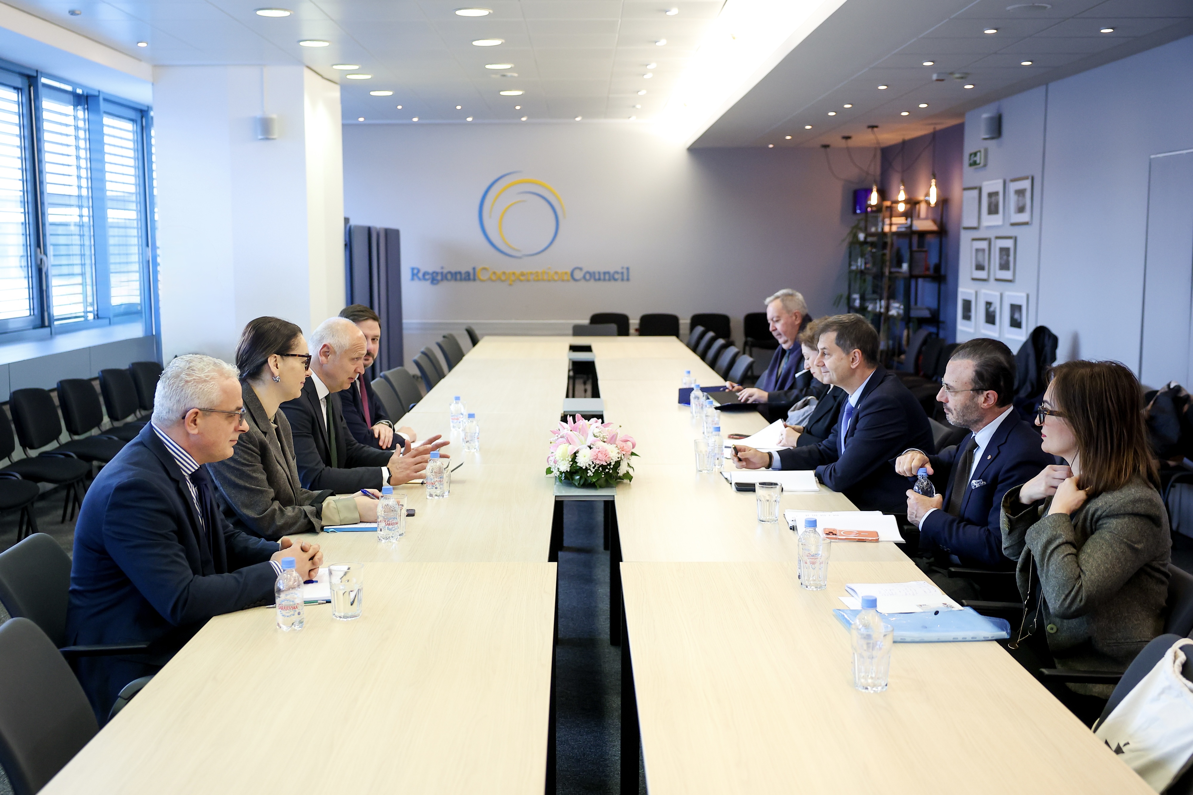 RCC Secretary General, Amer Kapetanović, welcomed the Deputy Minister of Foreign Affairs of Greece, Theoharis Theoharis at the RCC headquarters in Sarajevo on 3 February 2026 (Photo: RCC/Armin Durgut)