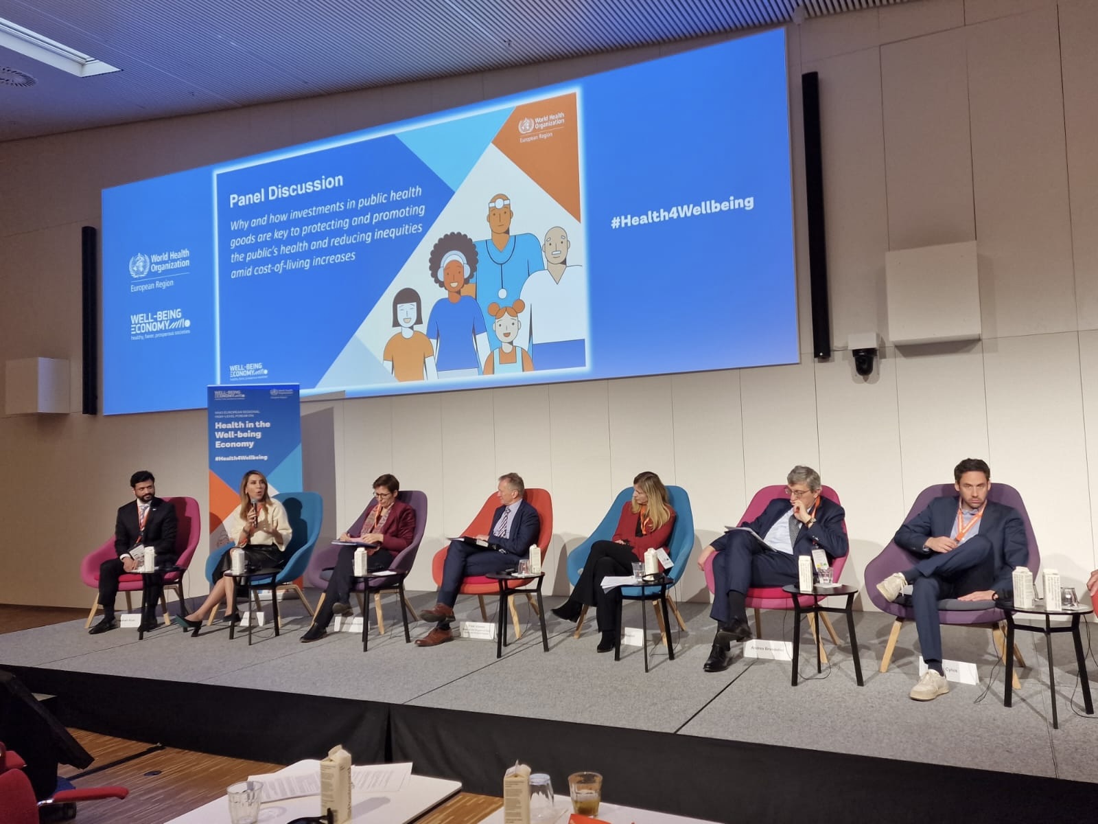 Majlinda Bregu, Secretary General of the Regional Cooperation Council (RCC), addressing the World Health Organisation (WHO) Forum in Copenhagen on 2 March 2023 (Photo: RCC)