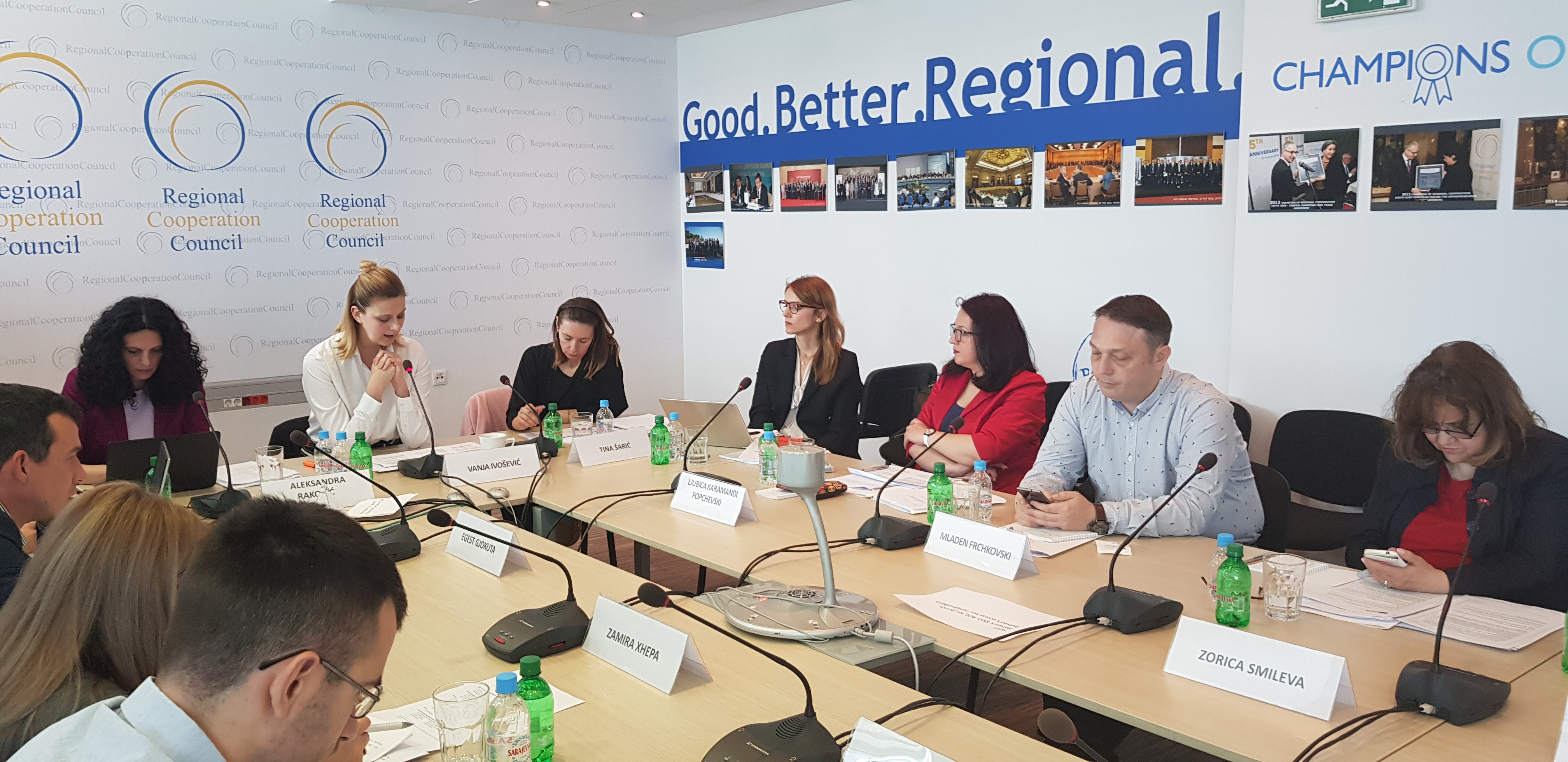 Joint Working Group on Mutual Recognition of Professional Qualifications (JWG on MRPQ) at themeeting held in the Regional Cooperation Council (RCC) headquarters in Sarajevo on 7 May 2018 (Photo: RCC/Alma Arslanagic Pozder)