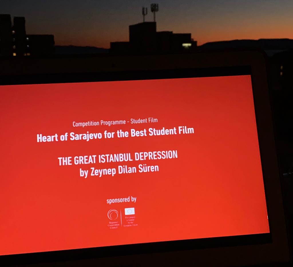 Heart of Sarajevo for the Best Student Film 2020 goes to Zeynep Dilan Süren for “The Great Istanbul Depression” (Photo: RCC/Emina Basic)