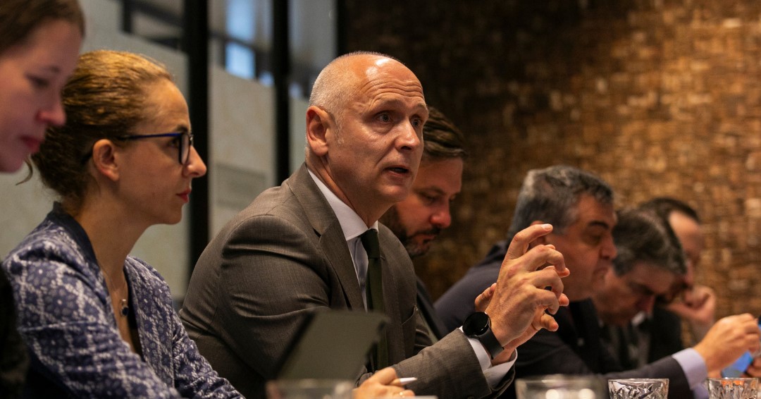 Secretary General of the Regional Cooperation Council (RCC), Amer Kapetanović, hosted a briefing with ambassadors of the South-East European Cooperation Process (SEECP) in RCC's Liaison Office in Brussels on 23 May 2025 (Photo: RCC/Laure Geerts)