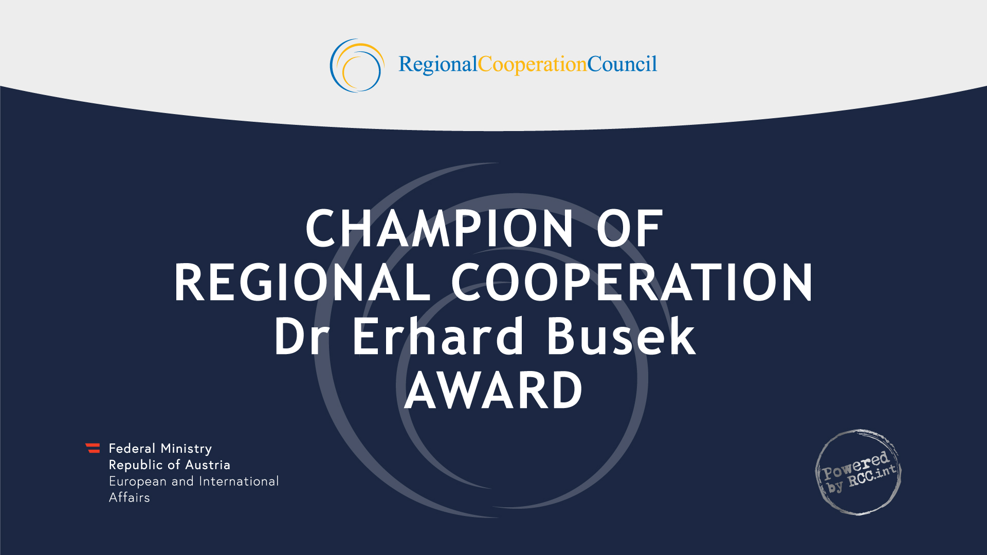 Champion of Regional Cooperation Dr Erhard Busek