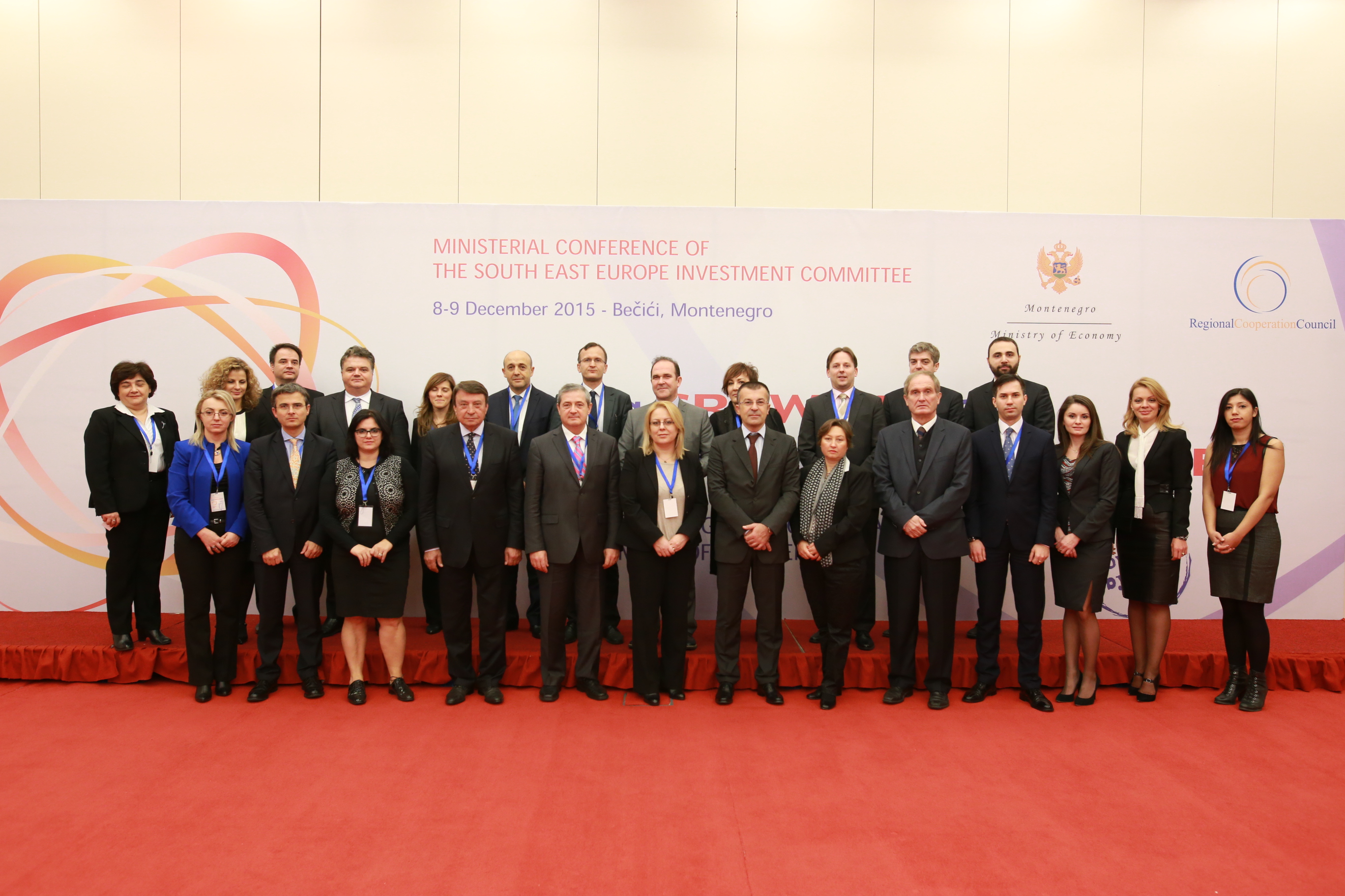 Participants of the SEEIC Ministerial Conference, held on 9 December 2015 in Budva, Montenegro. (Photo: RCC)