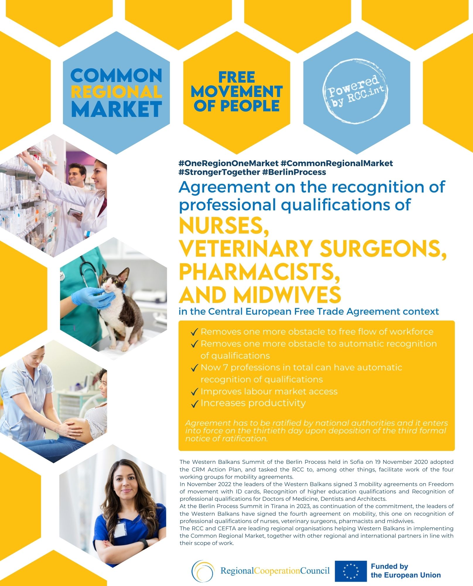 Fact sheet: Agreement on the Recognition of Professional Qualifications of Nurses, Veterinary Surgeons, Pharmacists, and Midwives