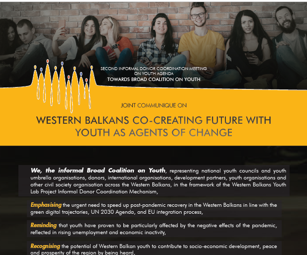 Joint Communique on Youth: Western Balkans Co-creating Future with Youth as Agents of Change