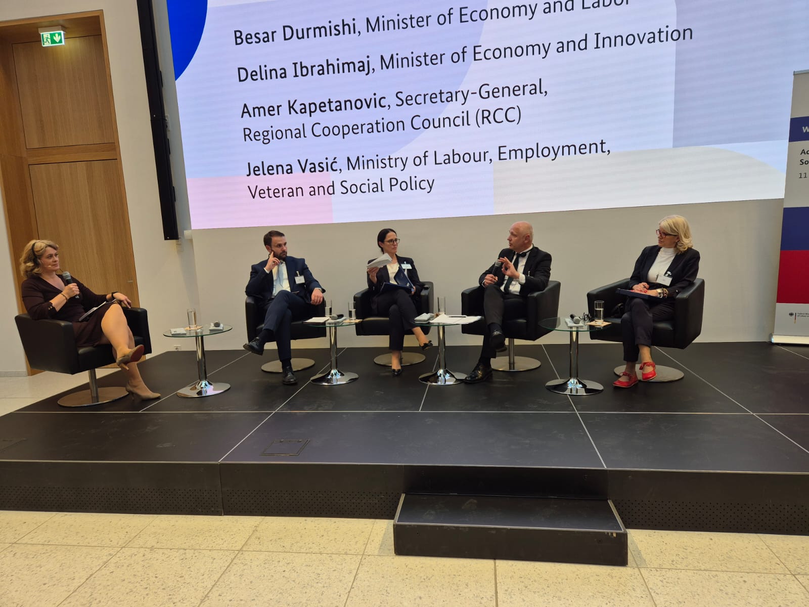 RCC Secretary General Amer Kapetanovic spoke at the panel “Promoting Employment: Effective Strategies for Resilient and Inclusive Labour Markets” during the Western Balkans Conference: Advancing Employment and Social Policy Together, held in Berlin on 11 May 2026 (Photo: RCC)