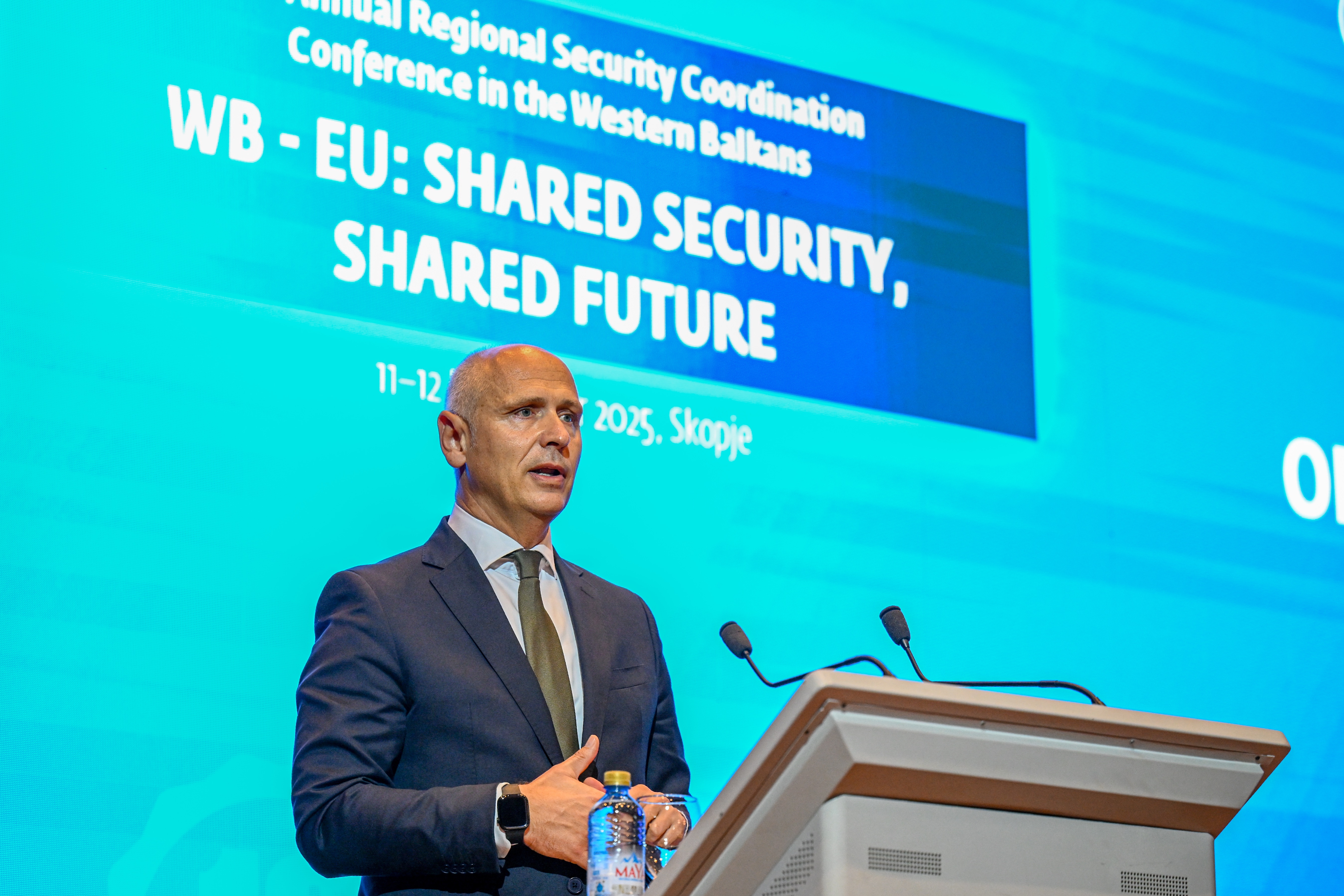 RCC Secretary General Amer Kapetanović opening the 10th Annual Regional Security Coordination Conference in Skopje on 11 November 2025 (Photo: RCC/Ognen Acevski)