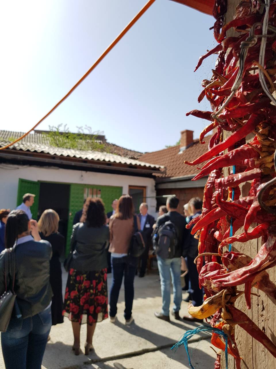 Visit to a successful food processing beneficiary of self-employment programme during the peer-review Workshop on self-employment programmes in Pristina, 12 April 2018 (Photo: RCC/Nadja Greku)