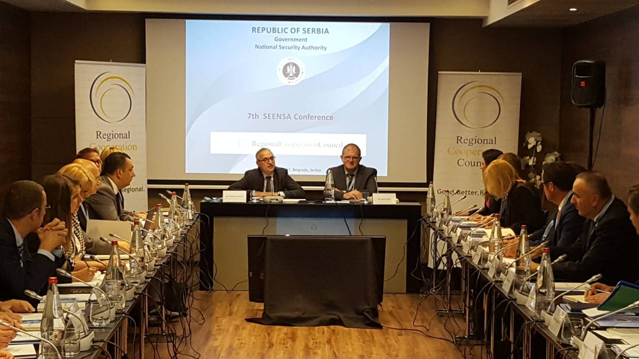 7th annual meeting of South East European National Security Authorities (SEENSA) forum held in Belgrade, Serbia on 5 October 2017 (Photo: RCC/Natasa Mitrovic)