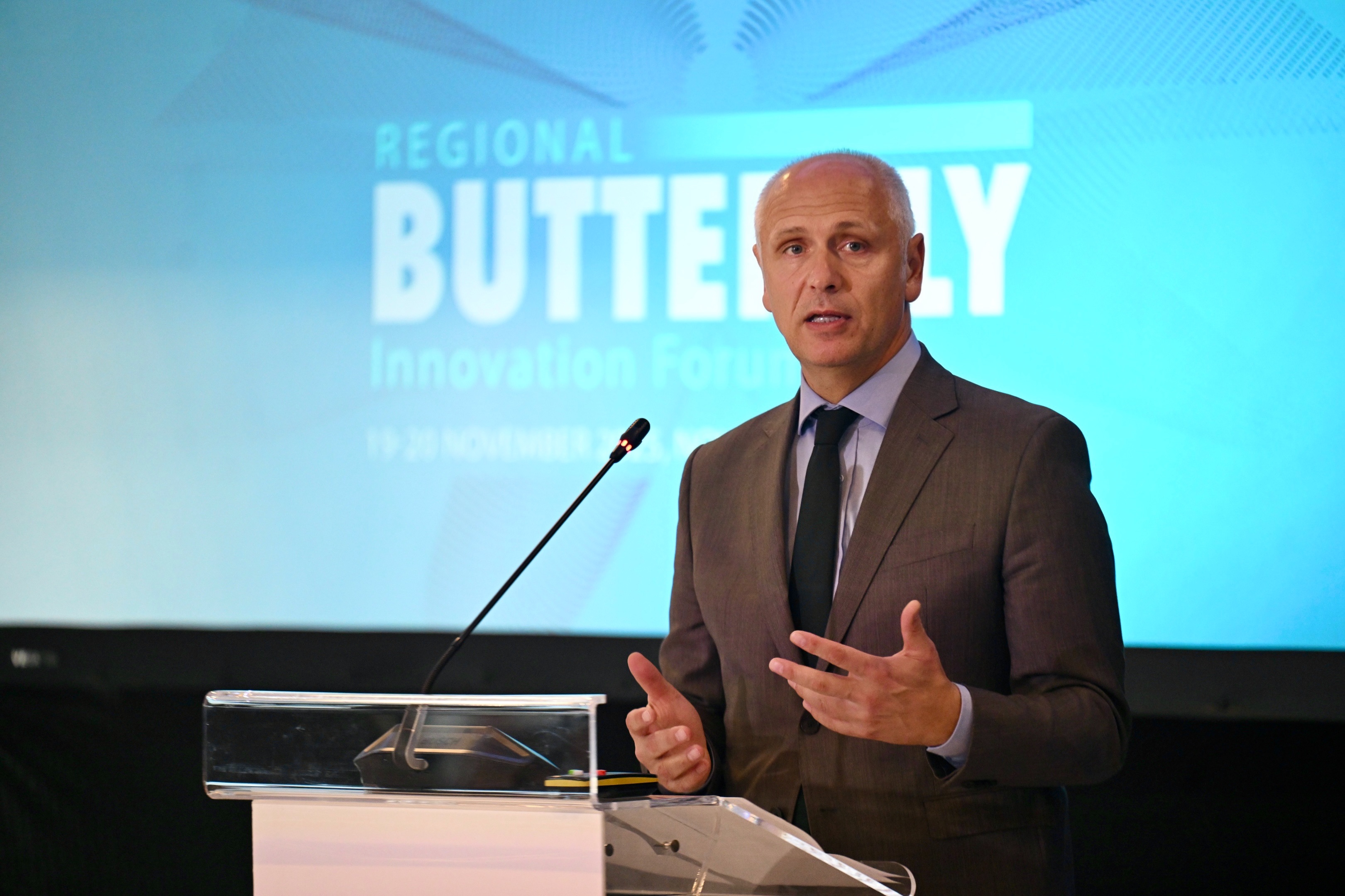 Amer Kapetanović, RCC Secretary General opened 4th Butterfly Innovation Forum 2025 in Novi Sad on 20 November 2025 (Photo: RCC)