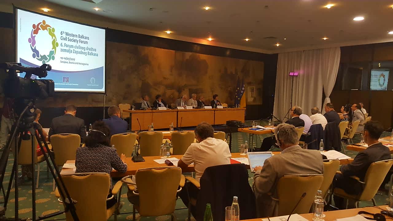 The Sixth Western Balkans Civil Society Forum, organized in cooperation with the RCC, was held on 10 July 2017 in Sarajevo, BiH. (Photo: RCC/Ratka Babic)