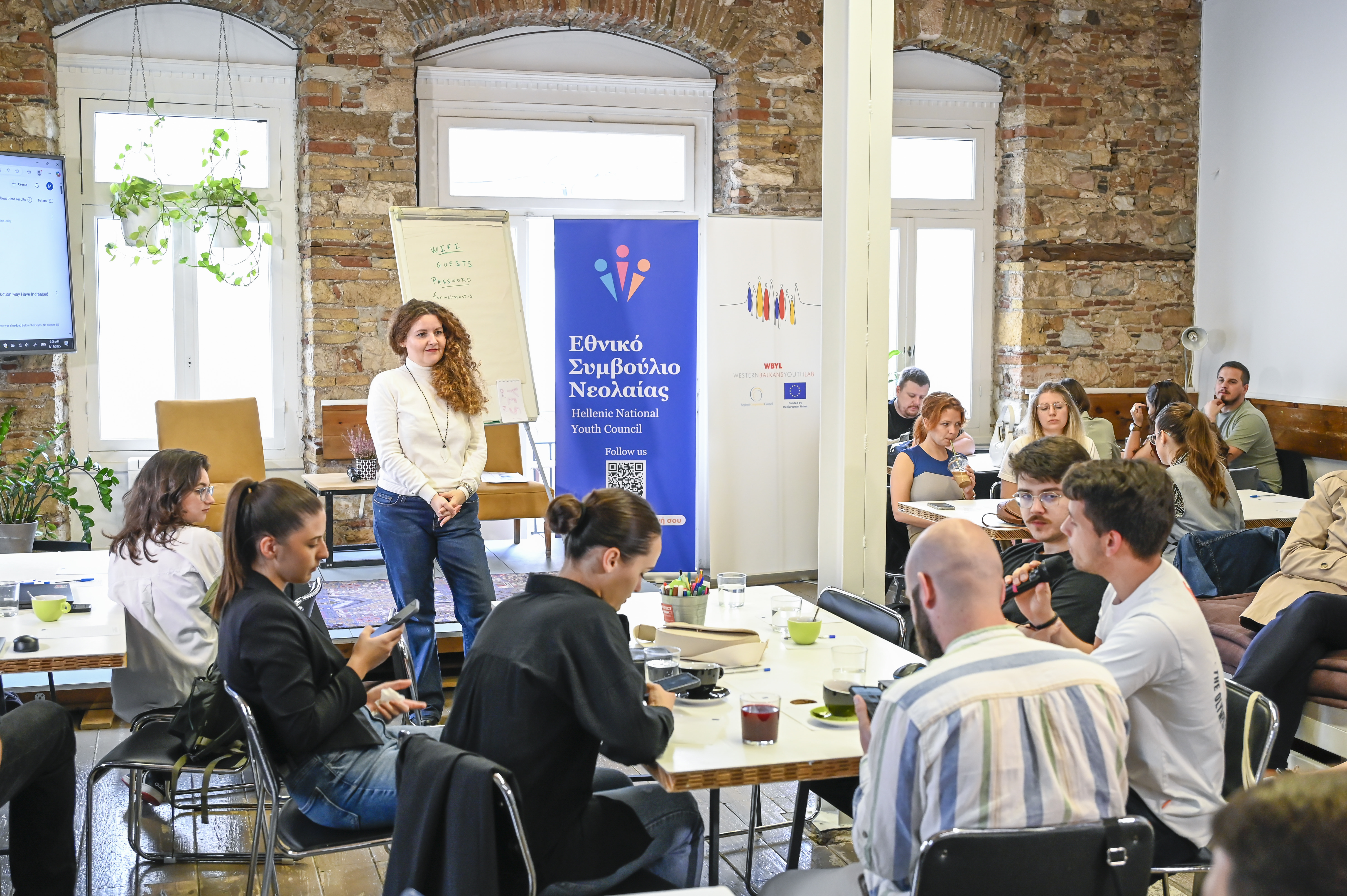 Advocacy training, led by youth trainer Dr. Mary Drosopoulos, tailored to enhance participants' capacities to influence youth policy (Photo: RCC/Giorgos Petrou)