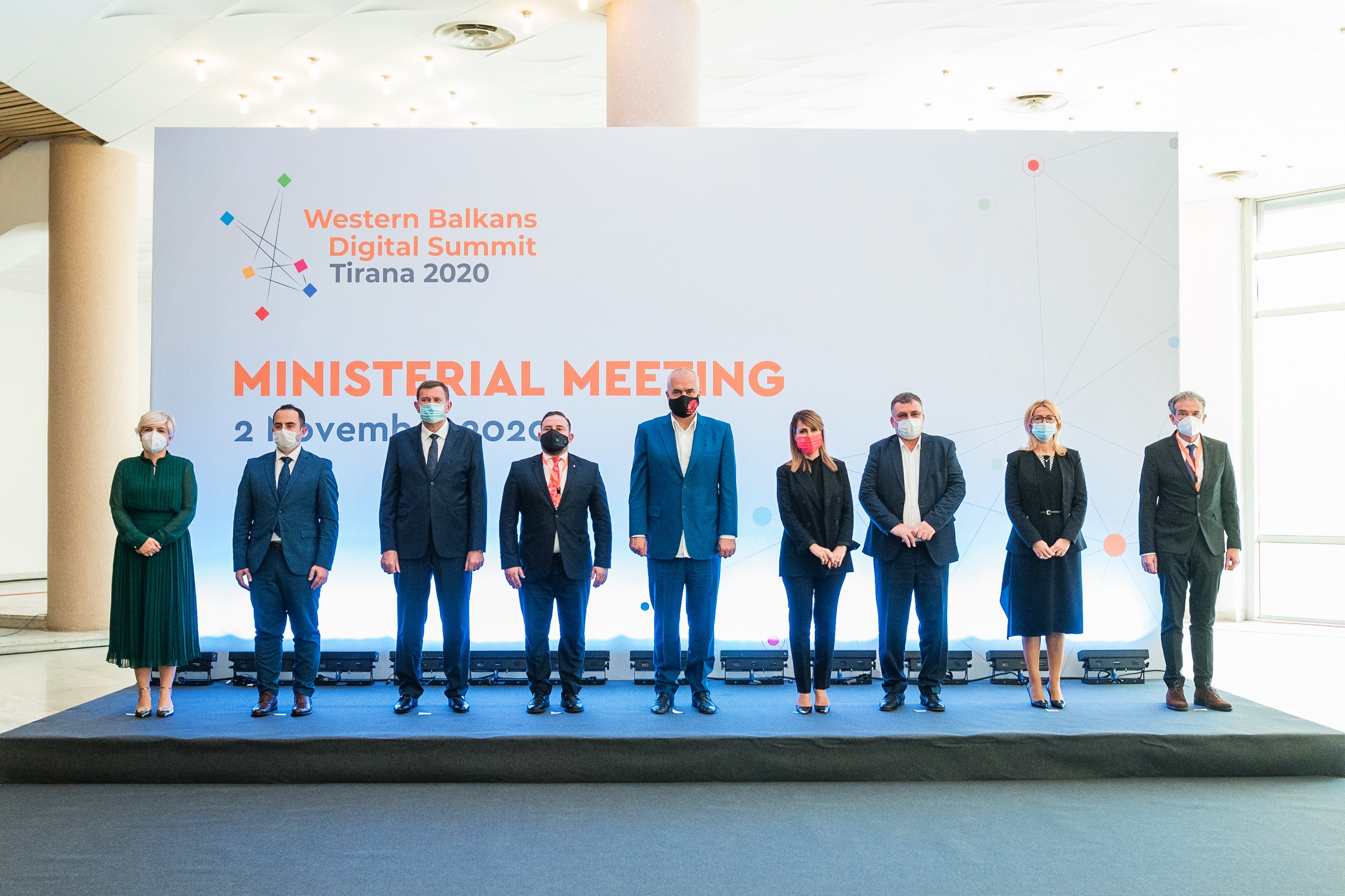 3rd Western Balkans Digital Summit in Tirana ended by 2 MoUs: on 5G roadmap for digital transformation;  and on regional interoperability and trust services in the region, signed by the WB6 on 2 November 2020 (Photo: RCC/Armand Habazaj)