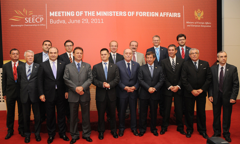 Participants of the meeting of SEECP Ministers of Foreign Affairs, held on 29 June 2011, in Becici, Montenegro. (Photo: Courstesy of Montenegrin Government) 