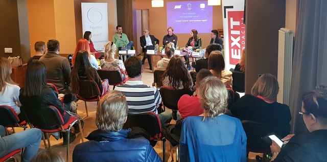 RCC Secretary General Goran Svilanovic took part in the panel discussion of informal citizens' group from the Western Balkans „Silent Balkan Majority titled „Tourism, culture and sports connect the region“, as a part of the RCC’s support to the newest edition of EXIT Festival – Festival 84, that officially opened on Olympic mountain Jahorina, near Sarajevo, 15 March 2018 (Photo: RCC/Ratka Babic)