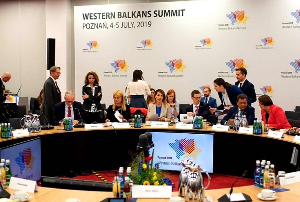 RCC Secretary General, Majlinda Bregu addressed Western Balkans’ Economy Ministers at the Ministerial Panel on Regional Economic Area at the WB Summit in Poznan, Poland, 4 July 2019 (Photo: RCC/Erik Witsoe)