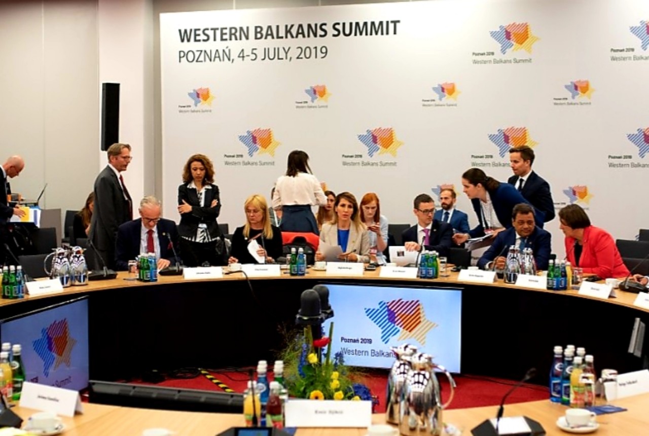 RCC Secretary General, Majlinda Bregu addressed Western Balkans’ Economy Ministers at the Ministerial Panel on Regional Economic Area at the WB Summit in Poznan, Poland, 4 July 2019 (Photo: RCC/Erik Witsoe)